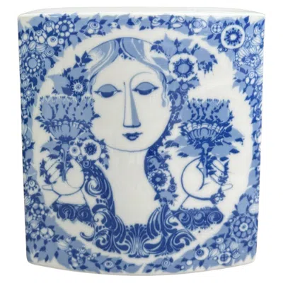 Pre-owned Rosenthal Bjørn Wiinblad Porcelain Pillow Vase For  Studio Line, Germany, C.1980 In Purple