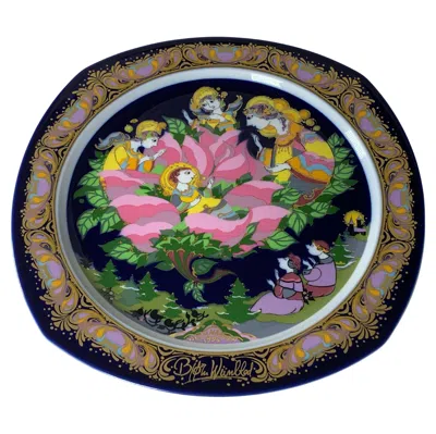 Pre-owned Rosenthal Christmas Songs Plate By Bjorn Wiinblad For  From 1994 In Black