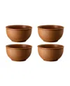 Rosenthal Clay Set Of 4 Bowls 5", Service For 4 In Earth