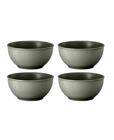 Rosenthal Clay Set Of 4 Cereal Bowls, Service For 4 In Gray