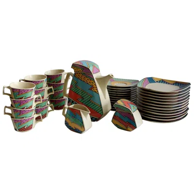 Pre-owned Rosenthal Coffee Tea Service Flash One Dorothy Hafner  Studio-line Germany, 1980s In Black