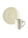 Rosenthal Cross-hatch Espresso Cups And Saucers (set Of Six) In Multi