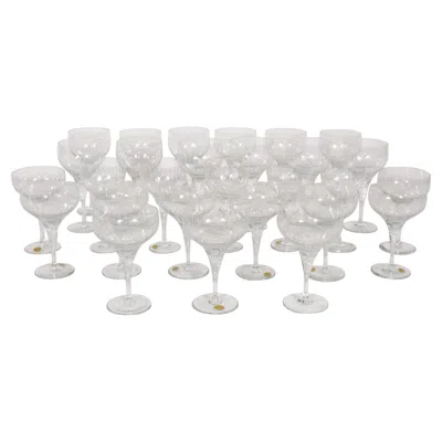 Pre-owned Rosenthal Crystal Stemware Champagne Wine Cocktail Large Set Of 27 Glasses In Gray