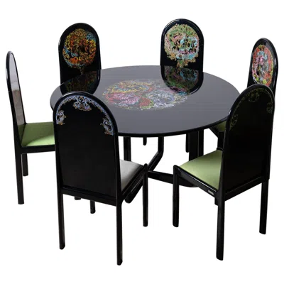 Pre-owned Rosenthal Dining Set "die Vier Himmelsrichtungen" By Bjorn Wiinblad For  In Brown