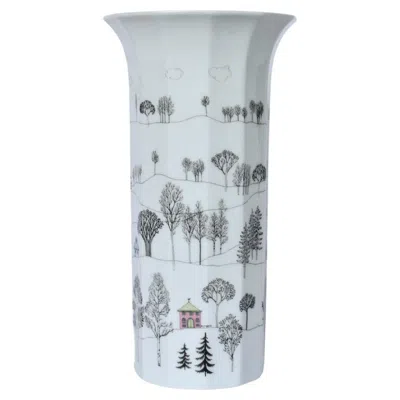 Pre-owned Rosenthal Early Tapio Wirkkala "winter Journey" Tall White Porcelain Vase