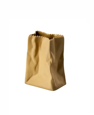 Rosenthal Fossil Bag Mini Vase In Yellow