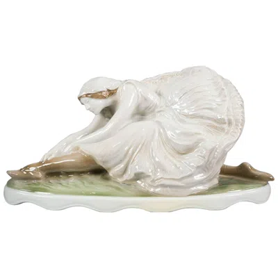 Pre-owned Rosenthal German Porcelain Ballerina, , Circa 1920 In Gray