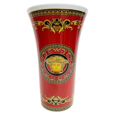 Pre-owned Rosenthal Gianni Versace "medusa" Vase For  Porcelain In Brown