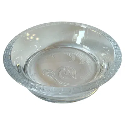 Pre-owned Rosenthal Gianni Versace  Clear Crystal Bowl, Germany, 20th Century In Gray