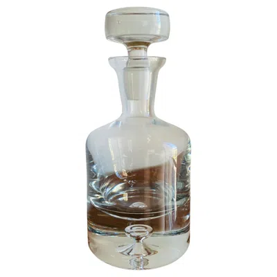 Pre-owned Rosenthal Handblown Krosno Glass Decanter With Stopper, Mid-20th Century In Gray