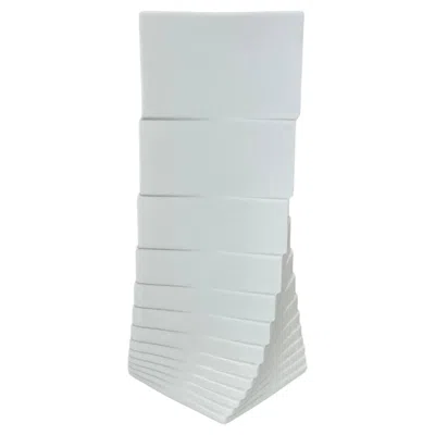 Pre-owned Rosenthal Large 22cm Op Art Vase Porcelain Vase By Martin Freyer For , Germany In Transparent