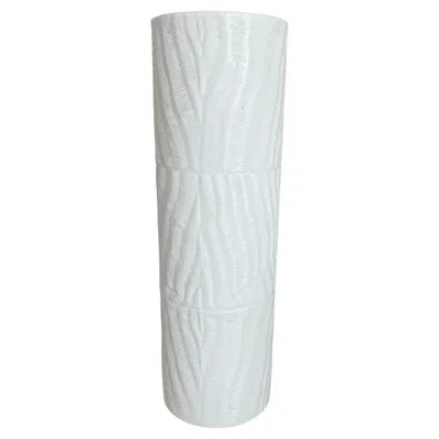 Pre-owned Rosenthal Large 23cm Op Art Vase Porcelain Vase By Martin Freyer For , Germany In Transparent