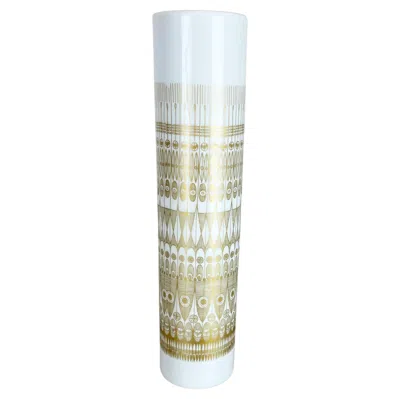 Pre-owned Rosenthal Large Op Art Vase Porcelain Vase By Hans Theo Baumann For , Germany In Transparent