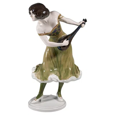 Pre-owned Rosenthal Large Porcelain Figurine 'cabaret', By R. Marcuse,  Selb Germany, 1920 In Brown