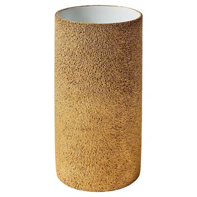 Pre-owned Rosenthal Large Porcelain Golden Art Studio Vase By  In Brown
