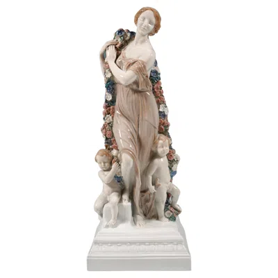 Pre-owned Rosenthal Large Porcelain Group 'joy Of Life' By J. Limburg  Selb Germany Ca 1923 In Sand