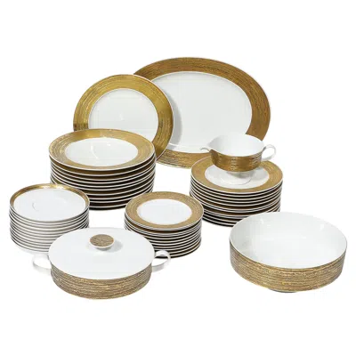 Pre-owned Rosenthal Majestic Line  Porcelain Dinnerware Service For 12 In Sand