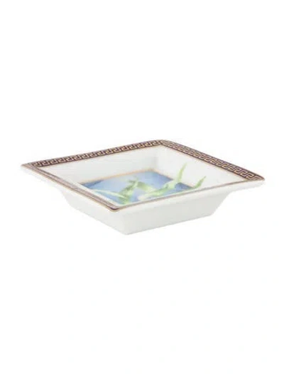 Pre-owned Rosenthal Meets Versace Jungle Catchall Dish In Blue