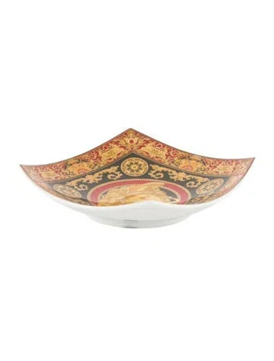 Pre-owned Rosenthal Meets Versace Medusa Dish In Red