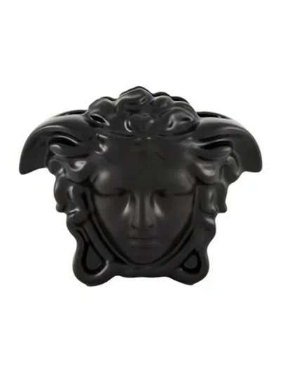 Pre-owned Rosenthal Meets Versace Medusa Grande Black Vase