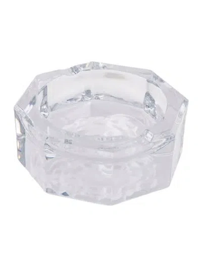 Pre-owned Rosenthal Meets Versace Medusa Lumiere Ashtray In Transparent