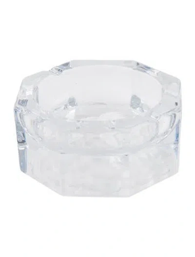 Pre-owned Rosenthal Meets Versace Medusa Lumiere Ashtray In Transparent