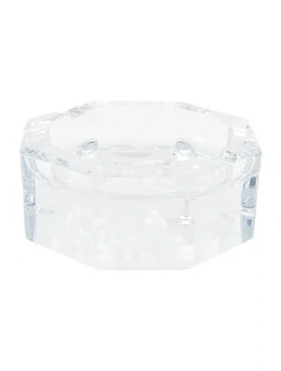 Pre-owned Rosenthal Meets Versace Medusa Lumiere Ashtray In Transparent