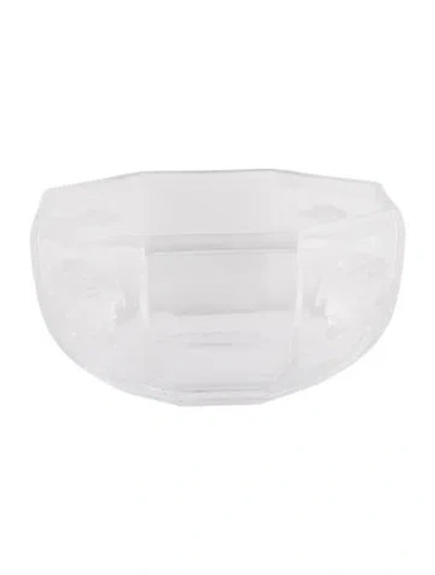Pre-owned Rosenthal Meets Versace Medusa Lumiere Bowl In Transparent