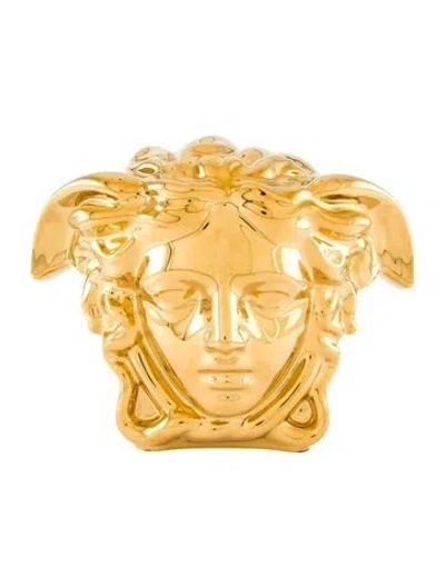Pre-owned Rosenthal Meets Versace Porcelain Medusa Grande Vase