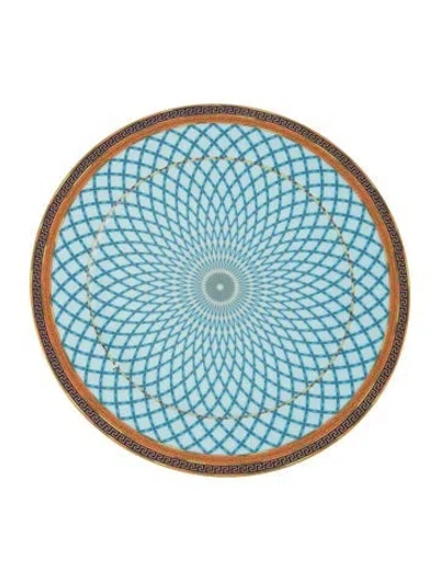 Pre-owned Rosenthal Meets Versace Russian Dream Wall Plate In Blue