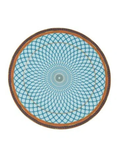 Pre-owned Rosenthal Meets Versace Russian Dream Wall Plate In Blue