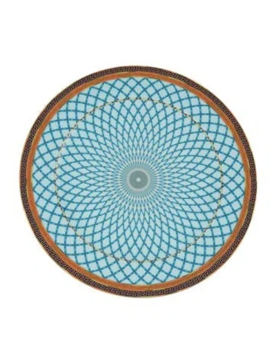 Pre-owned Rosenthal Meets Versace Russian Dream Wall Plate In Blue