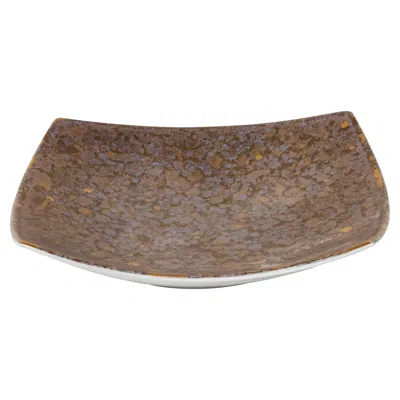Pre-owned Rosenthal Midcentury Speckled Bronze & White Porcelain Decorative Dish By