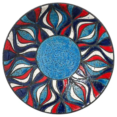 Pre-owned Rosenthal Netter Bitossi For  Bowl, Ceramic, Blue, Onion Pattern, Signed In Purple
