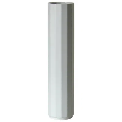 Pre-owned Rosenthal Nineteen Inch Tall  Columnar Form Porcelain Vase Germany In Gray