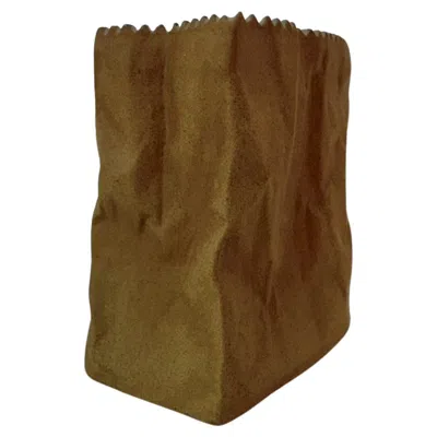 Pre-owned Rosenthal Paper Bag Vase By Tapio Wirkkala , 1970's In Brown