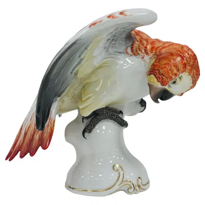 Pre-owned Rosenthal Parrot In Porcelain Art Deco Circa 1930. In Gray