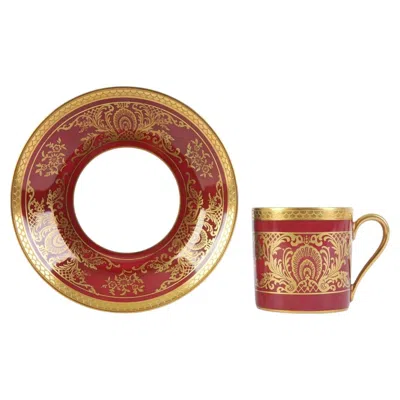Pre-owned Rosenthal Porcelain Coffee Cup And Saucer, , Germany, 1940s In Brown