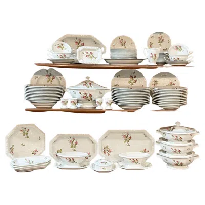 Pre-owned Rosenthal Porcelain Dinner Service "maria", Germany 1966 In Sand