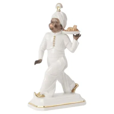 Pre-owned Rosenthal Porcelain Figure "moor With Turkey", Germany By , 1940 In Gray