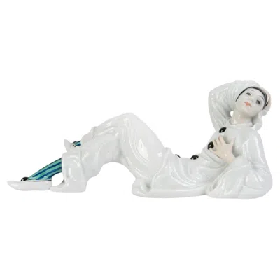 Pre-owned Rosenthal Porcelain Figure "pierrot" Germany By , Constantin Holzer-defanti, 1924 In Gray