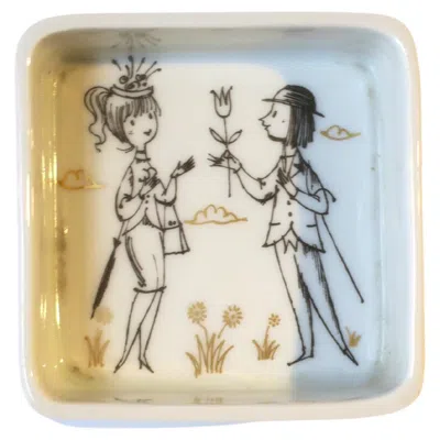 Pre-owned Rosenthal Porcelain Jewelry Dish  Studio-line By Designer Raymond Peynet In Sand
