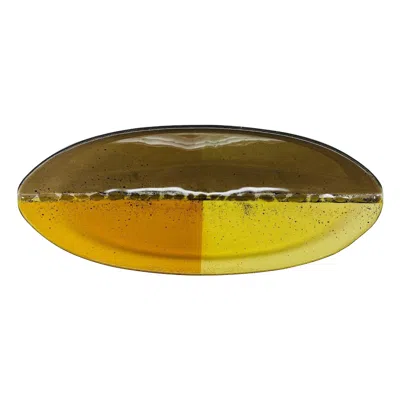Pre-owned Rosenthal Post Modern  Art Glass Bowl By Eric J Roush In Brown