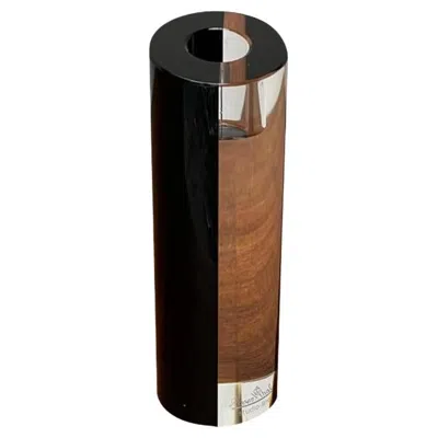 Pre-owned Rosenthal Postmodern Glass Candleholder From  Studio Line, 1980s In Black