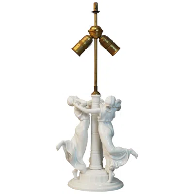 Pre-owned Rosenthal Rare  Figurine Table Lamp By K.himmelstoss, Circa 1916 In Transparent