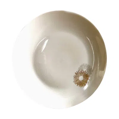 Pre-owned Rosenthal Raymond Loewy For  Form 2000 Mcm Chop Plate In Sunburst Pattern In Sand