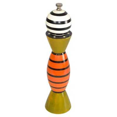 Pre-owned Rosenthal Robert Wilhelm Of Raw Design Aero Handmade Wooden Saltshaker Pepper Mill Grinder In Brown