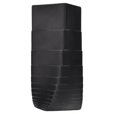 Pre-owned Rosenthal Sculptural Christa Hausler Goltz Black Porcelain Vase By  Studio Line
