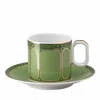 Rosenthal Signum Ad Cup And Saucer In Green