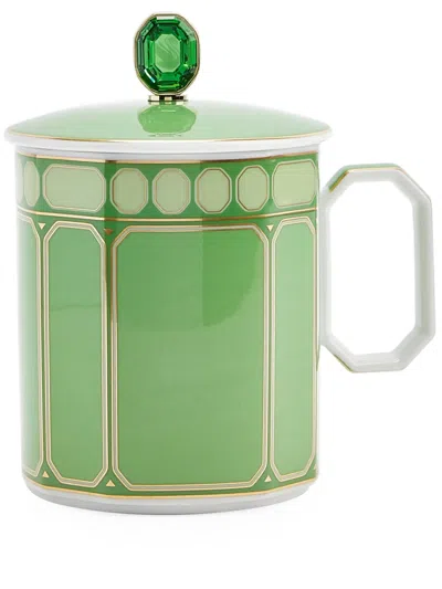 Rosenthal 시그넘 펀 기하학 패턴 프린트 머그 In Green